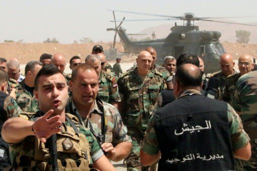الجيش اللبناني عند بدء حملته ضد تنظيم الدولة الاسل