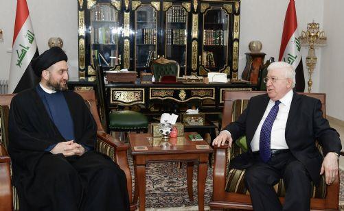 الرئيس العراقي فؤاد معصوم وعمار الحكيم