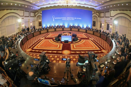 منظر عام للجلسة الخامسة لمحادثات استانا حول سوريا 