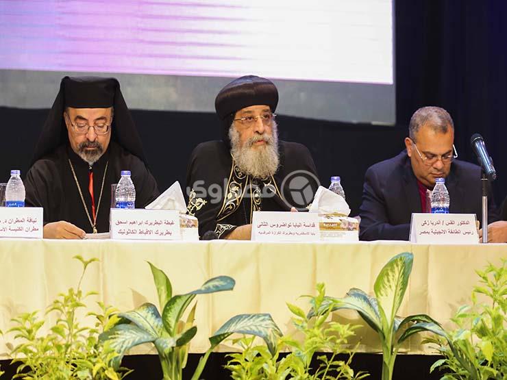 مؤتمر صحفي مشترك مع قادة الكنائس المصرية في احتفال