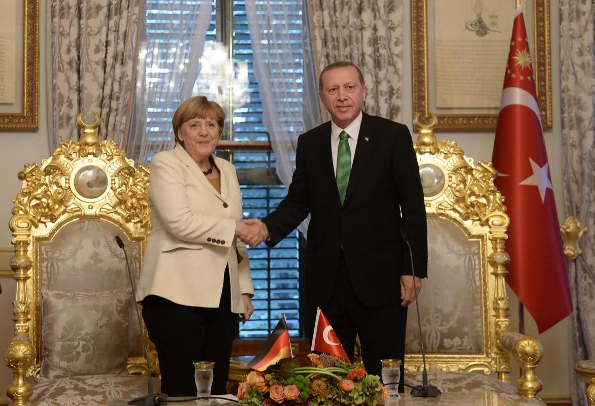أنجيلا ميركل مع رجب طيب أردوغان
