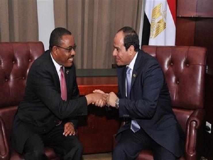 الرئيس عبدالفتاح السيسي مع رئيس الوزراء الإثيوبي 