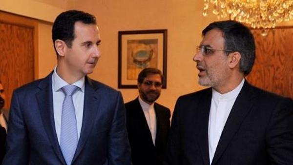 الرئيس السوري بشار الأسد وحسين جابري أنصاري