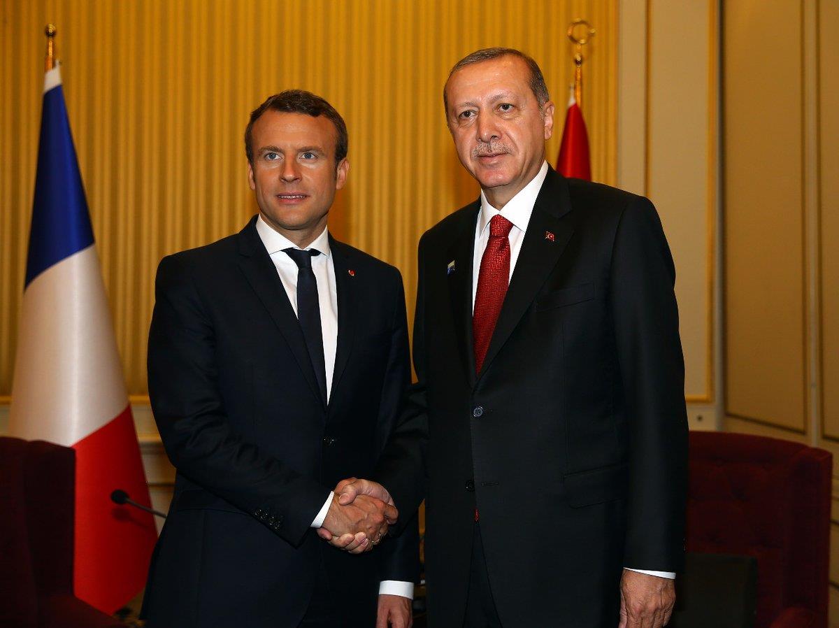 الرئيس التركي والرئيس الفرنسي