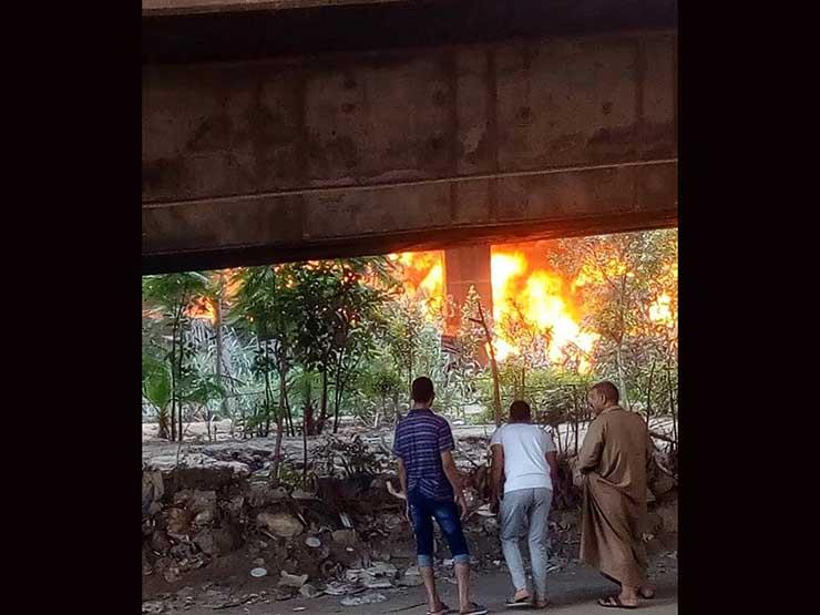 حريق بمخزن حي الهرم 