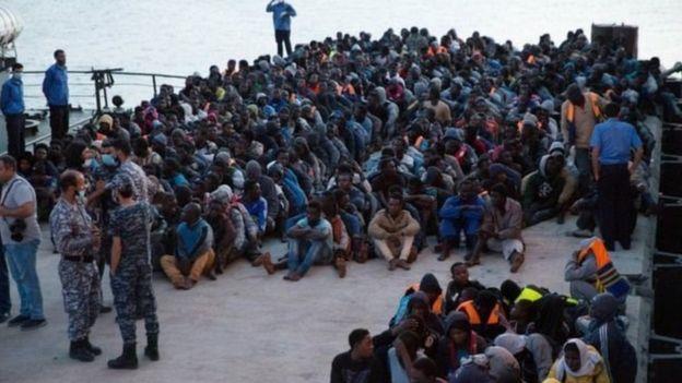 إعادة 8600 مهاجر إلى ليبيا في 2019