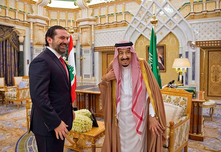 الملك سلمان بن عبد العزيز يستقبل سعد الحريرى