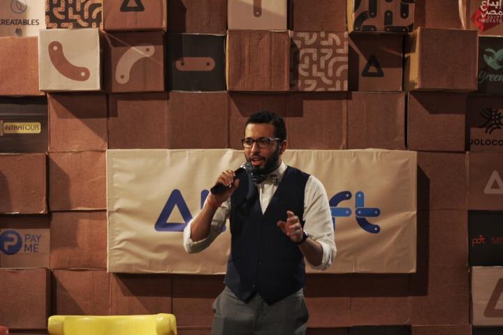 عمرو داوود أثناء حديثه في ملتقى AltShift