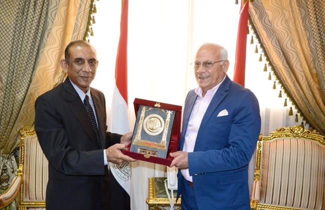 محافظ بورسعيد يستقبل سفير الهند بالقاهرة