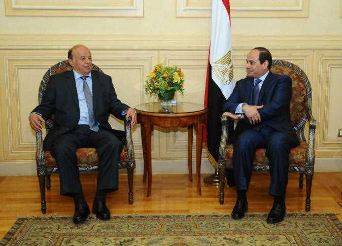الرئيس اليمني عبدربه منصور والرئيس السيسي