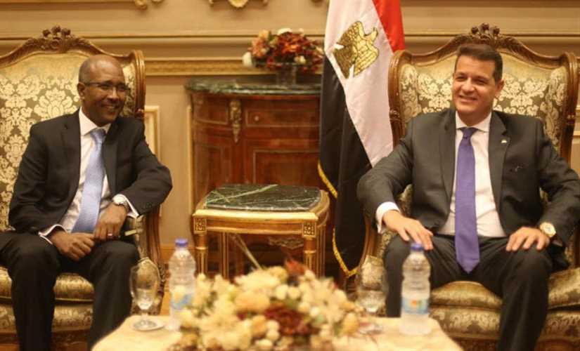 سفير إثيوبيا لدى مصر سينديسو أذانو  و  النائب طارق