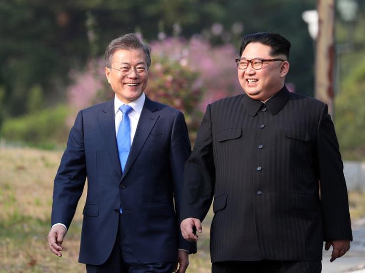 زعيم كوريا الشمالية والرئيس الكوري الجنوبي