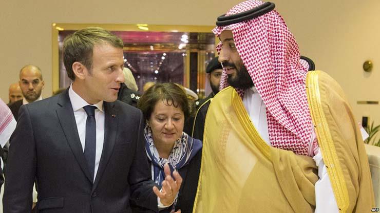 ولي العهد السعودي والرئيس الفرنسي - ارشيفية