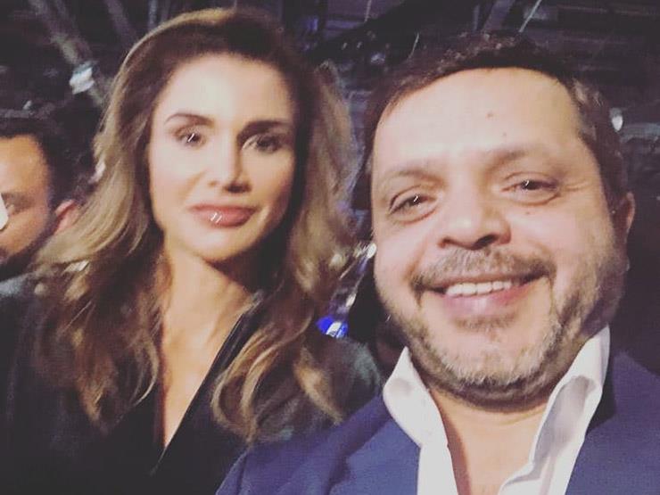 محمد هنيدي والملكة رانيا