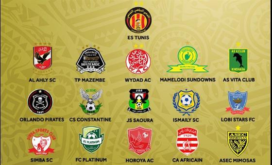 الفرق الـ16 في مجموعات دوري أبطال إفريقيا