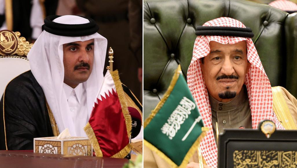 الملك سلمان وامير قطر