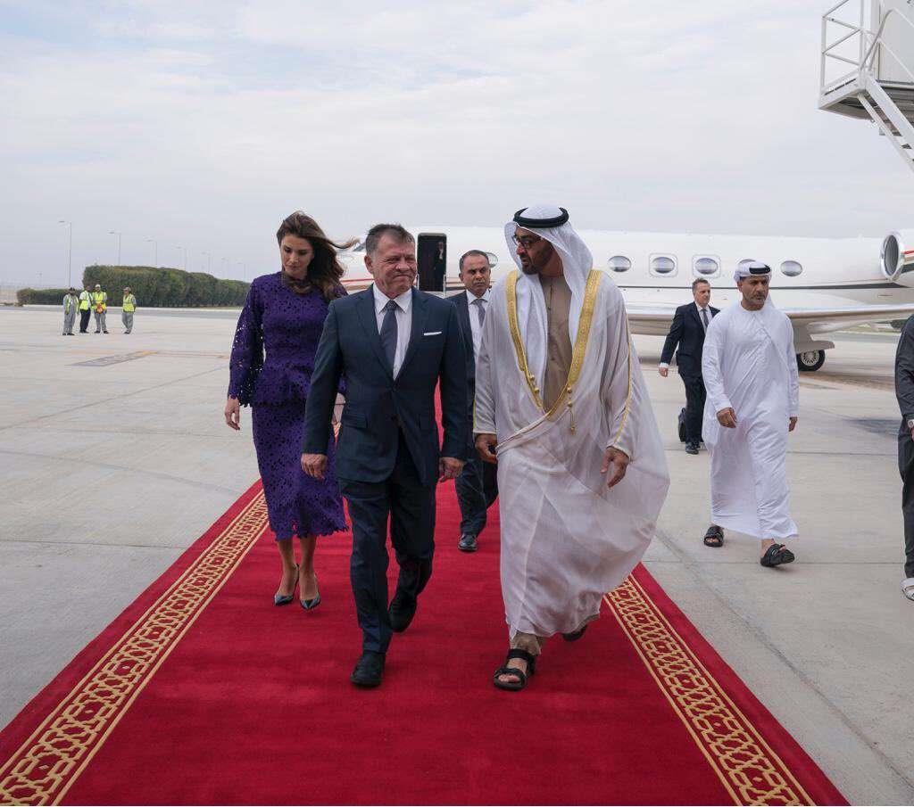 ملك الأردن يصل الإمارات