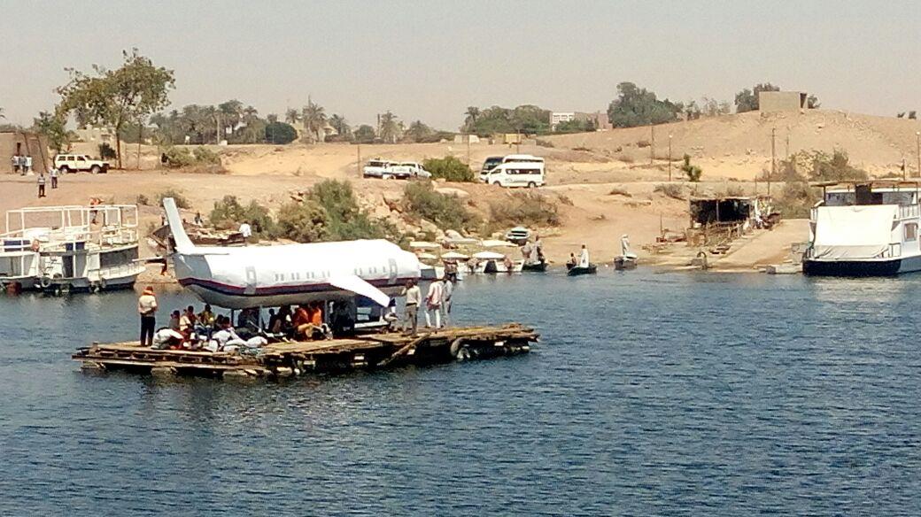 سقوط طائرة في بحيرة ناصر
