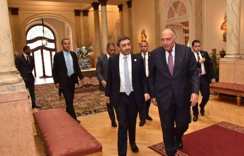 وزير الخارجية الإماراتي ونظيره المصري