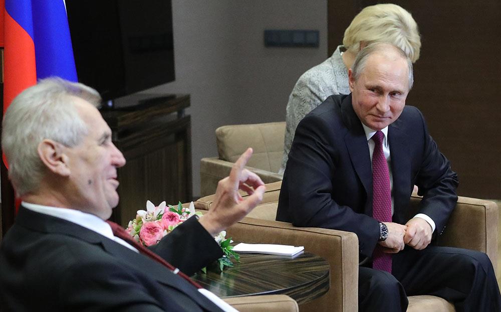 الرئيس التشيكي والرئيس الروسي