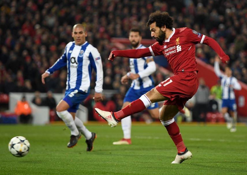 محمد صلاح في مباراة ليفربول وبورتو