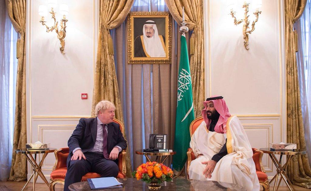 ولي العهد السعودي ووزير خارجية بريطانيا