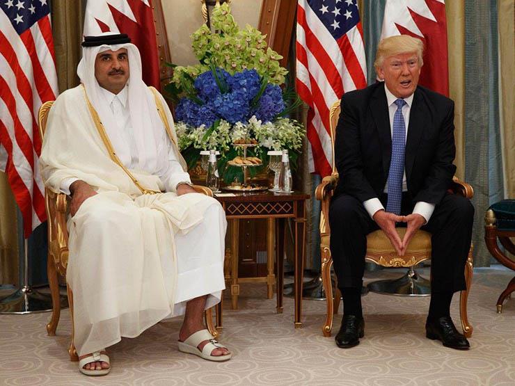 الرئيس الامريكي وامير قطر