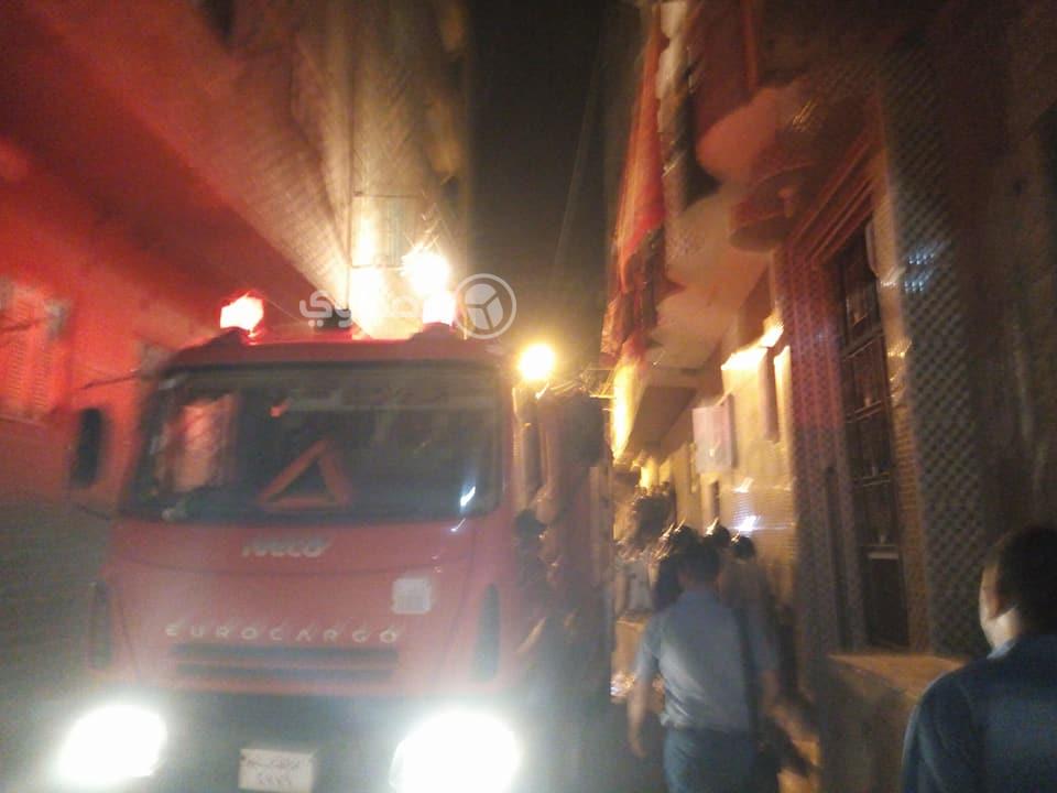 حريق منزل بسبب تسرب الغاز من اسطوانة البوتاجاز
