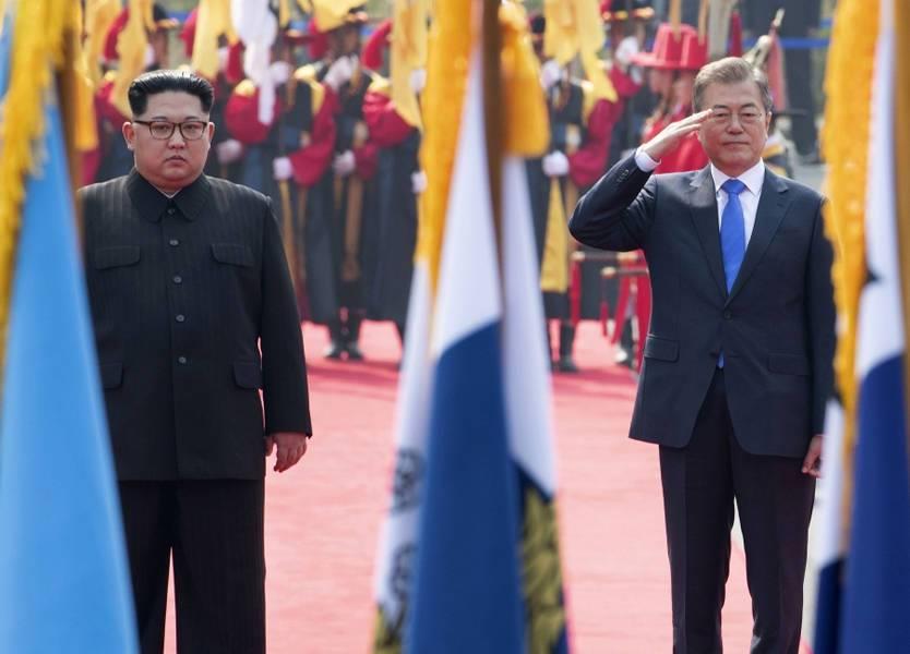الرئيس الكوري الجنوبي وزعيم كوريا الشمالية