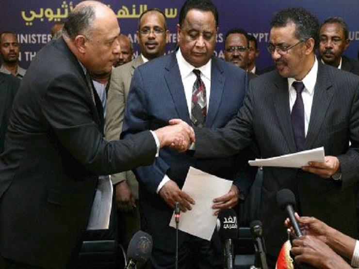 وزراء خارجية مصر والسودان وإثيوبيا