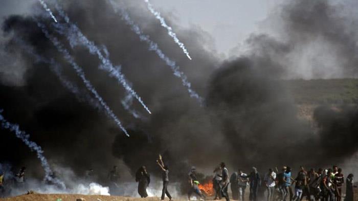  الاحتلال الإسرائيلي يطلق النار على المتظاهرين في 