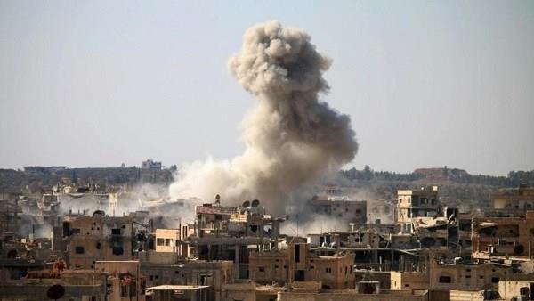 قصف جوي سوري روسي على درعا 
