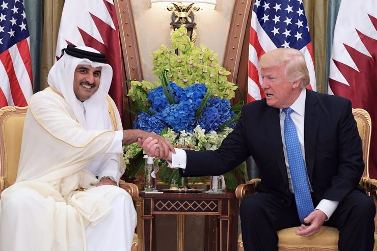 دونالد ترامب وأمير قطر