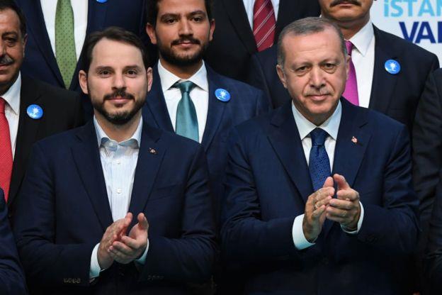 رجب طيب أردوغان و برات البيراق