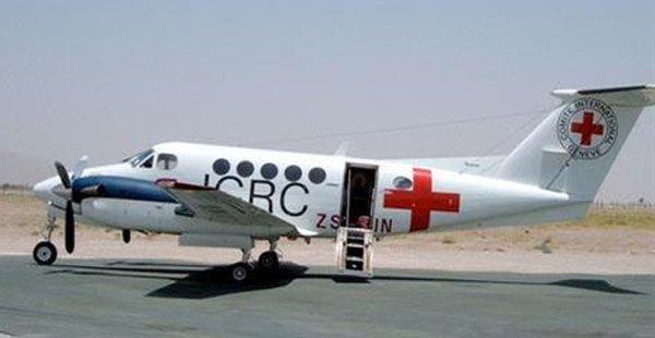 طائرة تابعة لمنظمة الصليب الأحمر