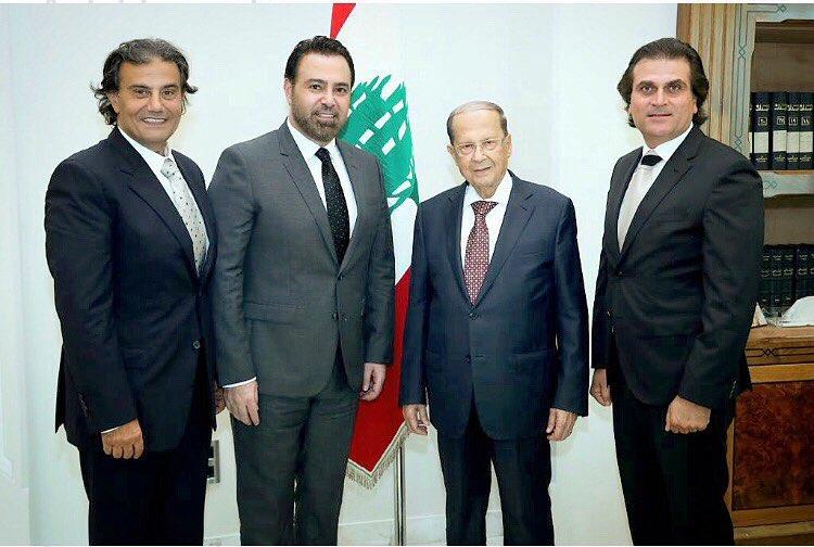 عاصي الحلاني برفقة الرئيس اللبناني