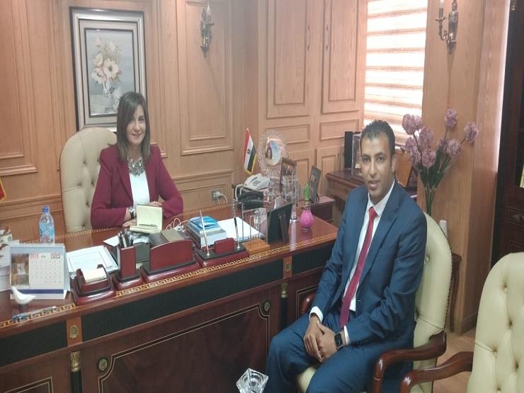 وزيرة الهجرة تستقبل الدكتور عمرو حسانين