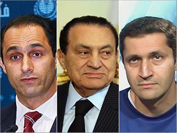 محمد حسني مبارك ونجلاه جمال وعلاء