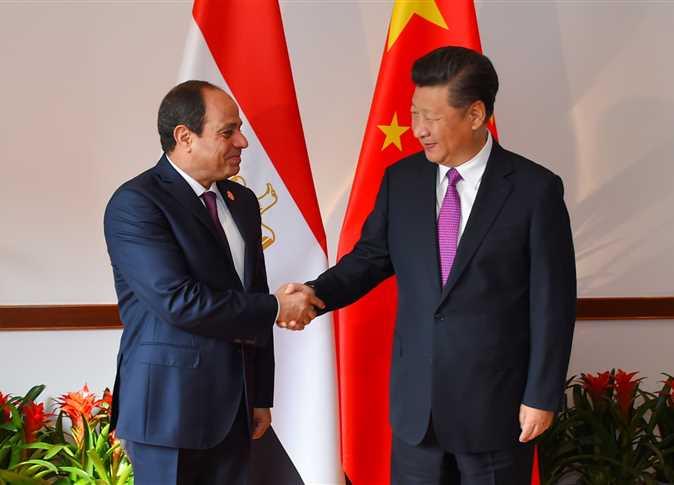 الرئيس عبد الفتاح السيسي والرئيس الصيني           