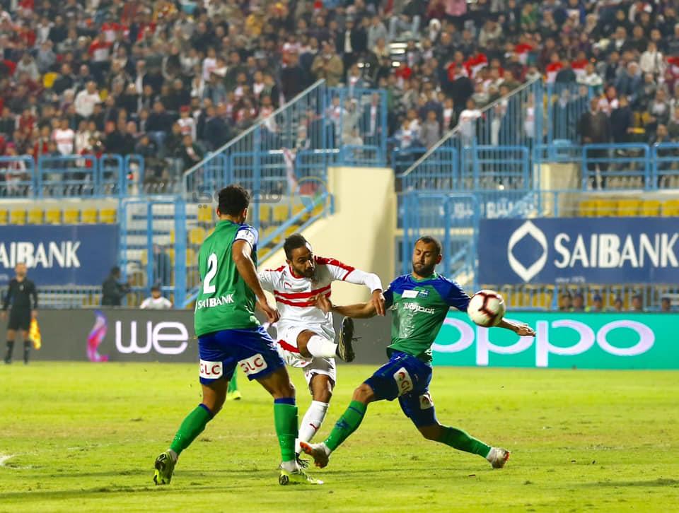 جانب من مباراة الزمالك والمقاصة