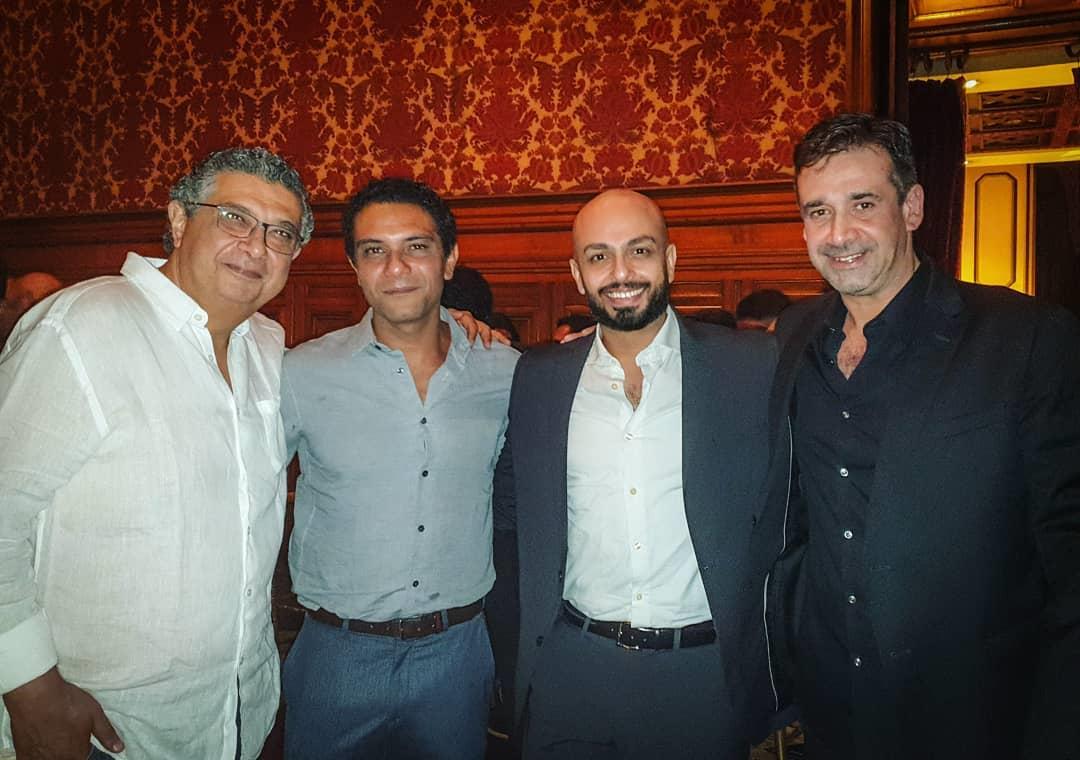 أحمد مراد مع كريم عبد العزيز وآسر ياسين والكدواني