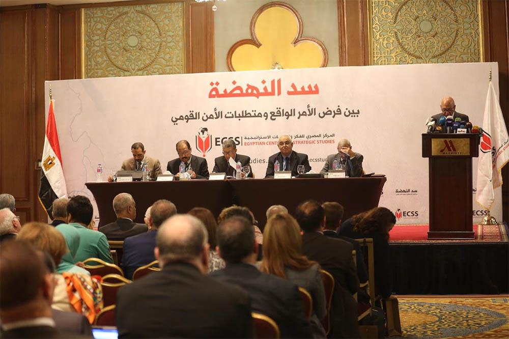 السفير محمد حجازي خلال كلمته في المؤتمر
