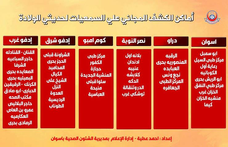 أماكن الكشف المجانى لضعف السمع