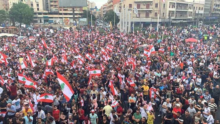 المحتجين في لبنان