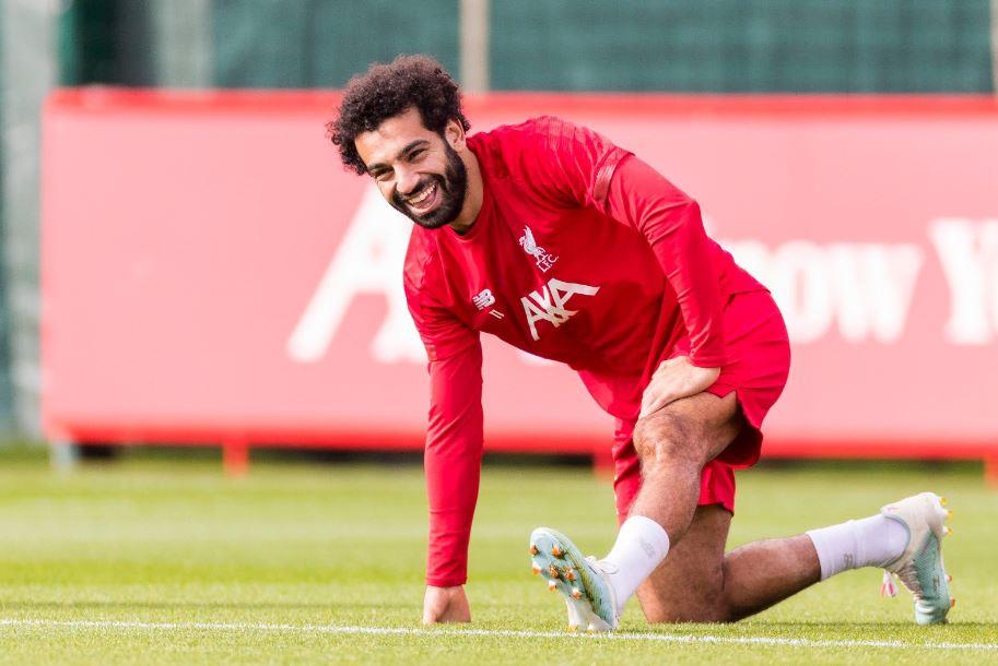 محمد صلاح في تدريبات ليفربول