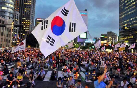 مظاهرة حاشدة في كوريا الجنوبية - أرشيفية