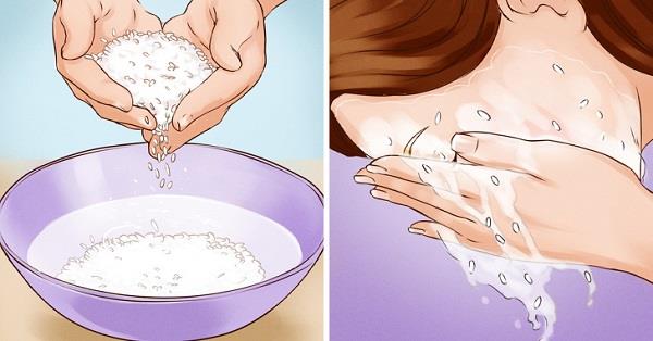 غسل الوجه بماء الأرز