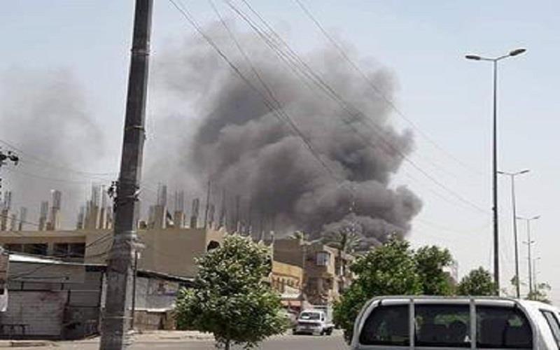 حريق وسط بغداد