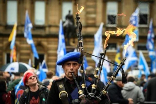 أحد أنصار استقلال اسكتلندا