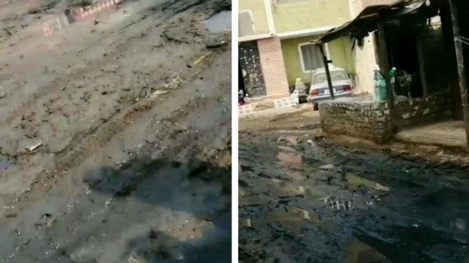 غرق منازل قرية الرياض ببني سويف